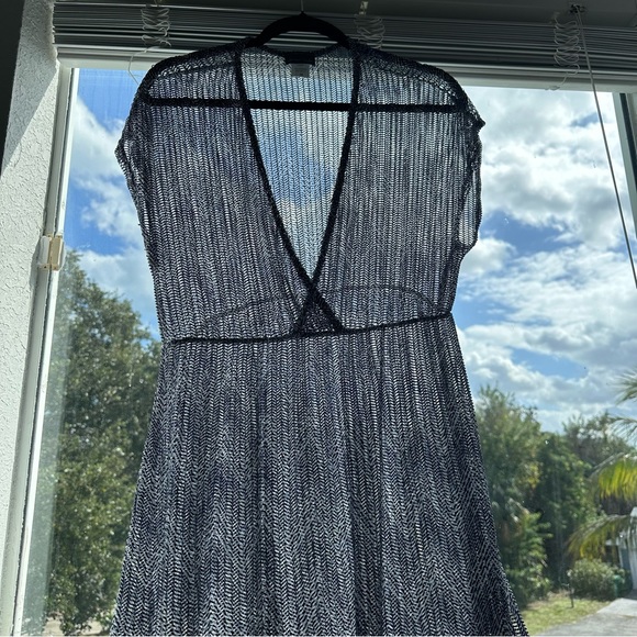 Jordan Taylor Mesh Swim Cover Up Dress V Neck Lightweight Womens Size 1X Stretch - Picture 2 of 9